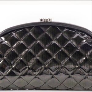 Chanel Black Patent Leather Timeless Clutch |